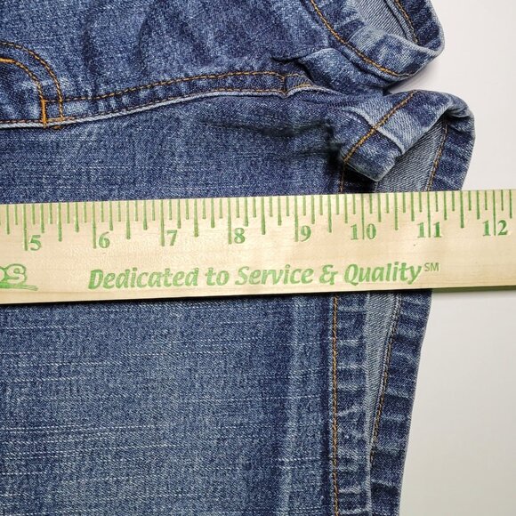 Lilu Womens Junior Blue Denim Cotton Shorts with Embroidered Pockets Size 13 - Picture 13 of 14